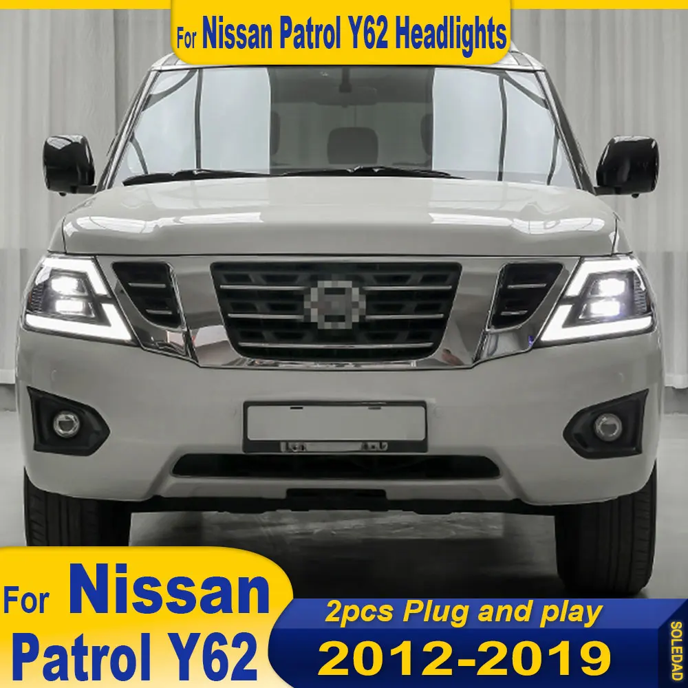 Car FULL LED Head Lights for Nissan Patrol y62 Headlights 2012-2019 Head Lamp Drl Dynamic Turn Signal Projector Lens 2pcs
Car FULL LED Head Lights for Nissan Patrol y62 Headlights 2012-2019 Head Lamp Drl Dynamic Turn Signal Projector Lens 2pcs