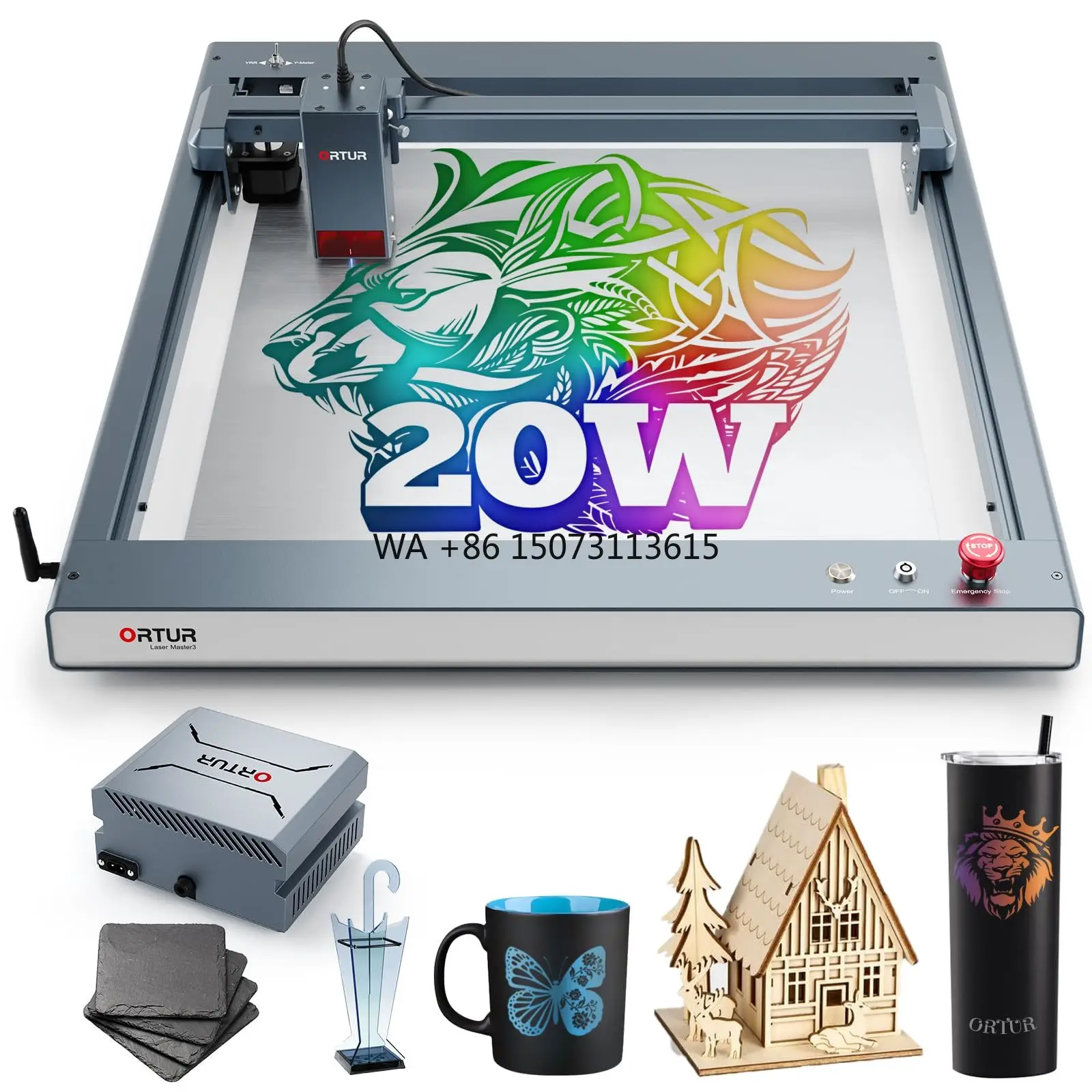ORTUR Laser Master 3 With 50L Air Assist 20W Output Laser Engraver Cutter 20000mm/min Fast Speed App Control Engraving Machine
ORTUR Laser Master 3 With 50L Air Assist 20W Output Laser Engraver Cutter 20000mm/min Fast Speed App Control Engraving Machine