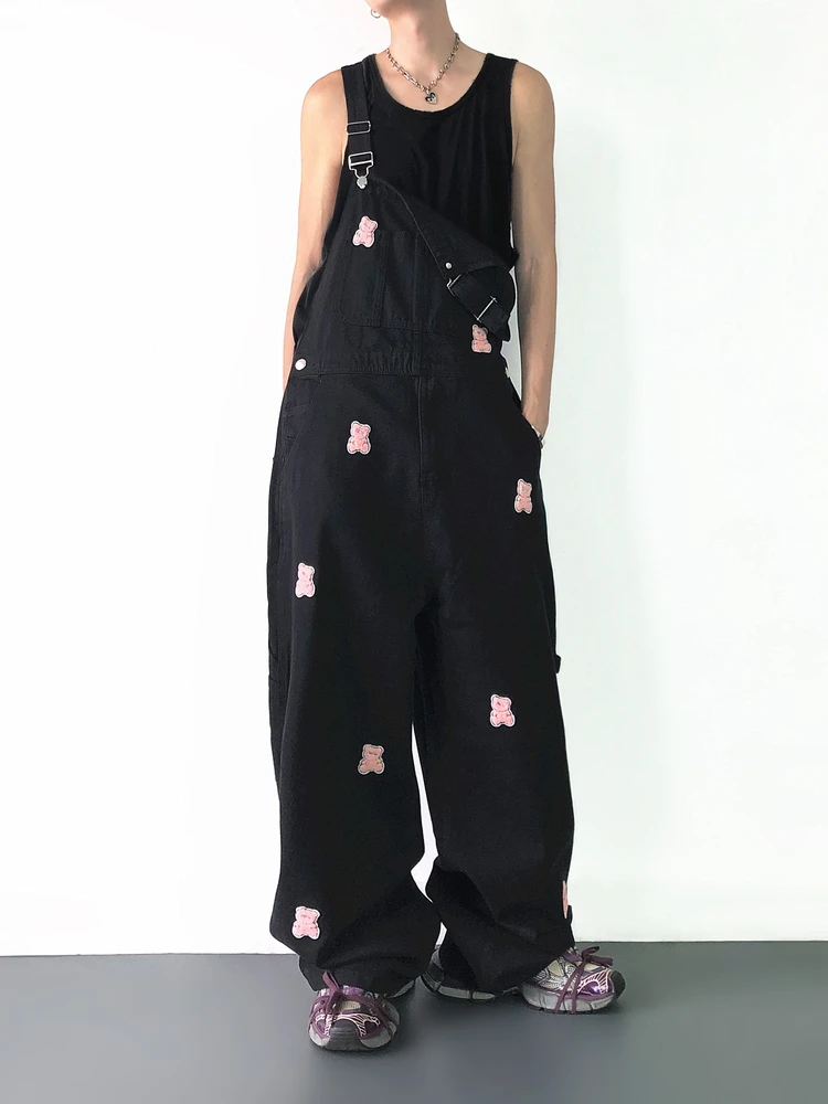Original DAXIN Pink Bear Embroidery Overalls Loose Fit Jeans Sle ex Lazy Vintage Bla-Piece Pants for Teens
Original DAXIN Pink Bear Embroidery Overalls Loose Fit Jeans Sle ex Lazy Vintage Bla-Piece Pants for Teens