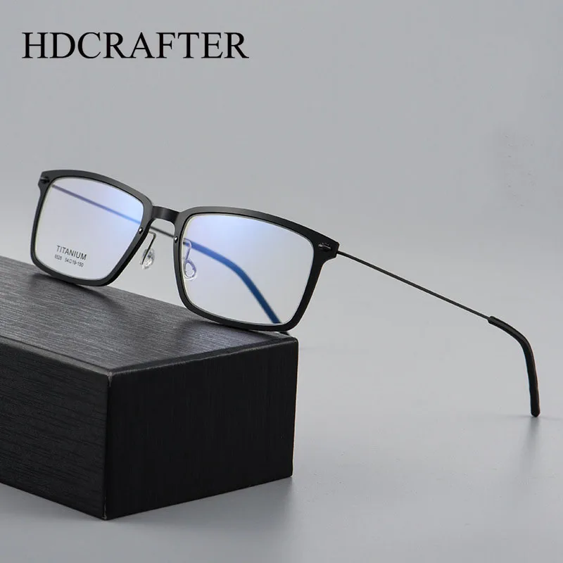 HDCRAFTER Square Glasses Frame Men 6.2g Ultralight Pure Titanium Screwless Eyewear Optical Prescription Lenses Eyeglasses Frames
HDCRAFTER Square Glasses Frame Men 6.2g Ultralight Pure Titanium Screwless Eyewear Optical Prescription Lenses Eyeglasses Frames