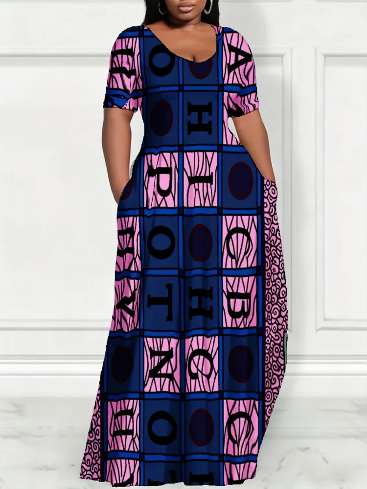 Women'S Short Sleeve Plus Sized Dresses Oversized Summer Elastic Colorblock Printed Robes Holiday Sundresses Vintage Clothing
Women'S Short Sleeve Plus Sized Dresses Oversized Summer Elastic Colorblock Printed Robes Holiday Sundresses Vintage Clothing