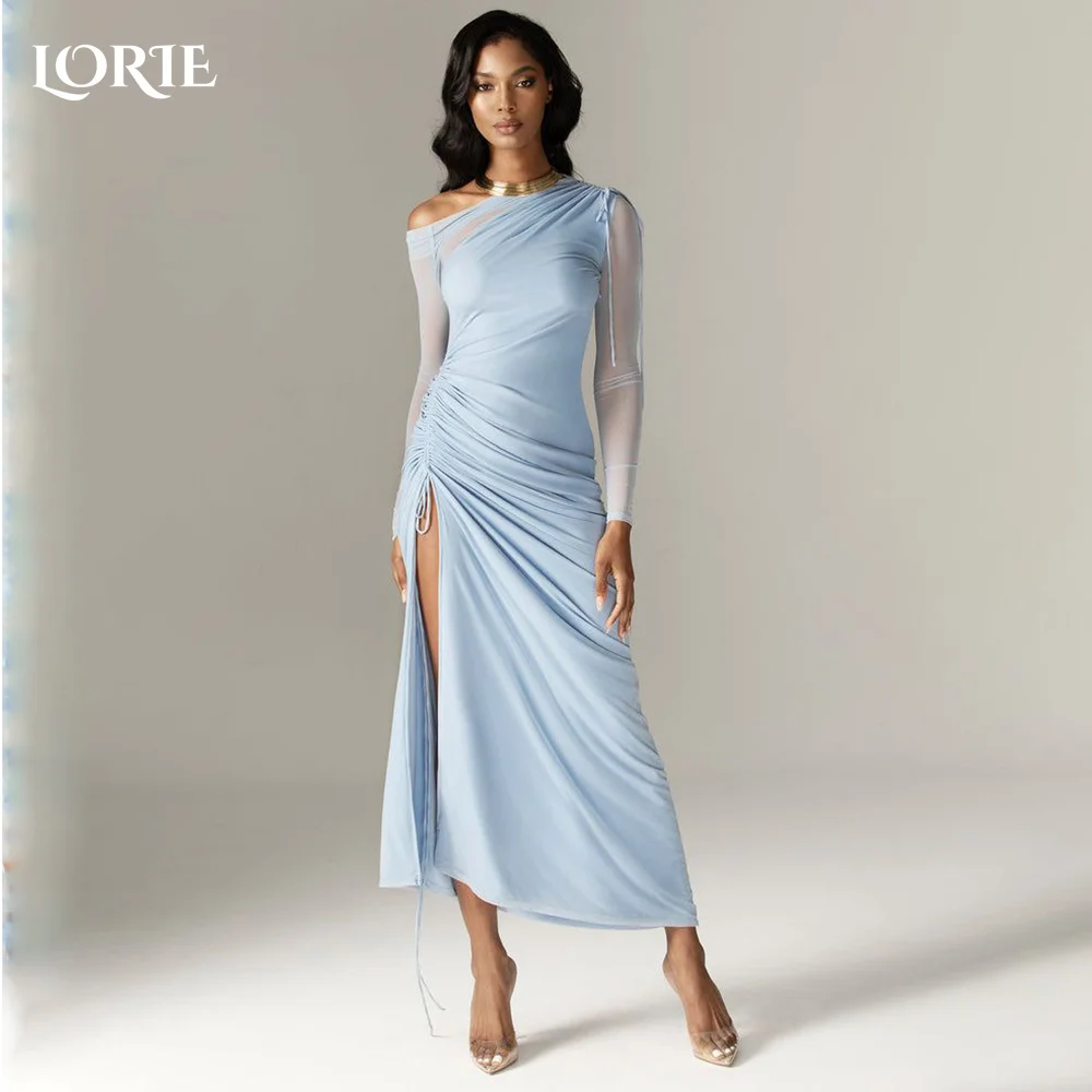 LORI Pleats Arabia Prom Dresses Slit Ruched Off Shoulder Long Sleeve Evening Dress Tulle Illsion Arabia Party Gown Customized
LORI Pleats Arabia Prom Dresses Slit Ruched Off Shoulder Long Sleeve Evening Dress Tulle Illsion Arabia Party Gown Customized