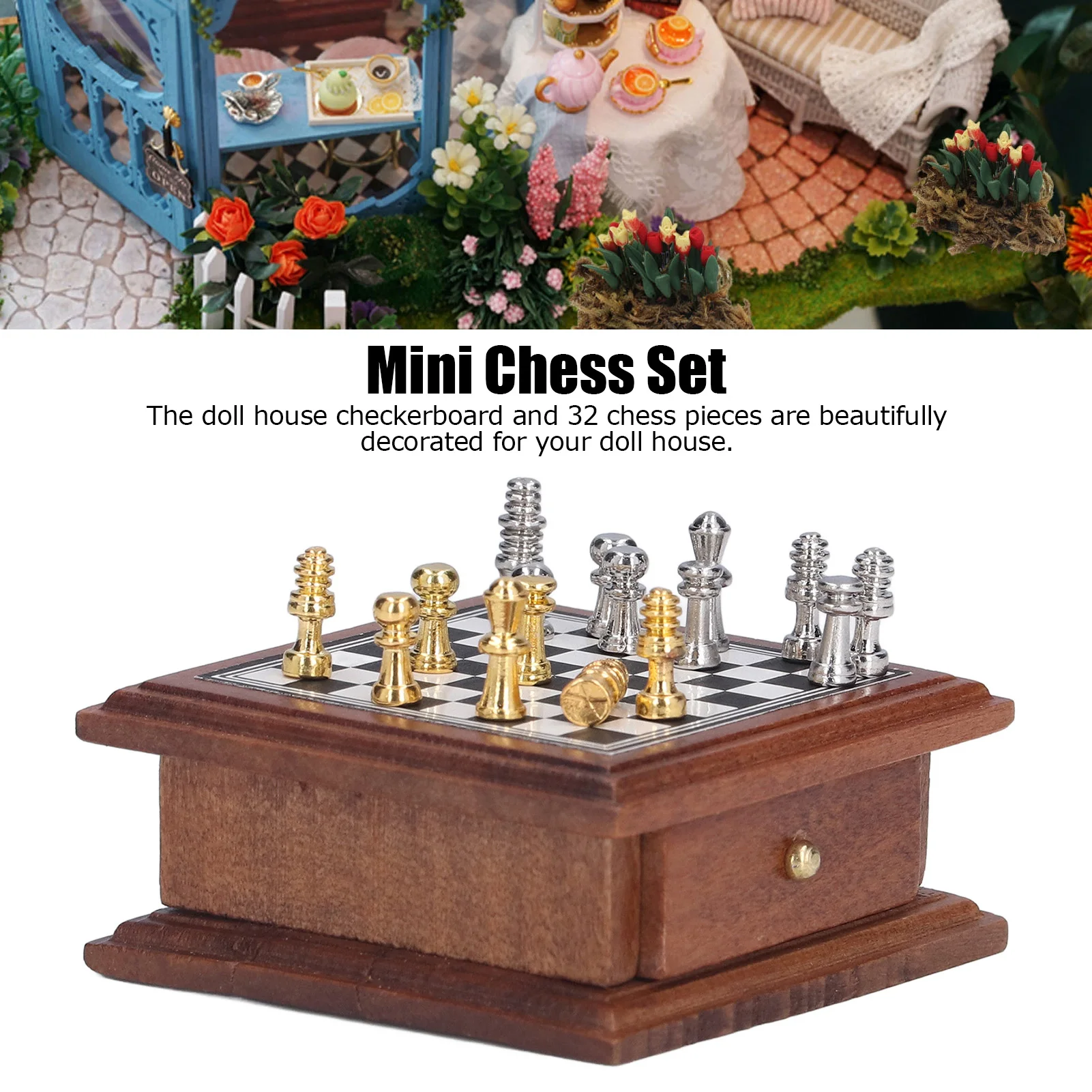 ZK20 Miniature Chess Set 1:12 Doll House Exquisite Mini Chess Set Home Decoration Gift
ZK20 Miniature Chess Set 1:12 Doll House Exquisite Mini Chess Set Home Decoration Gift