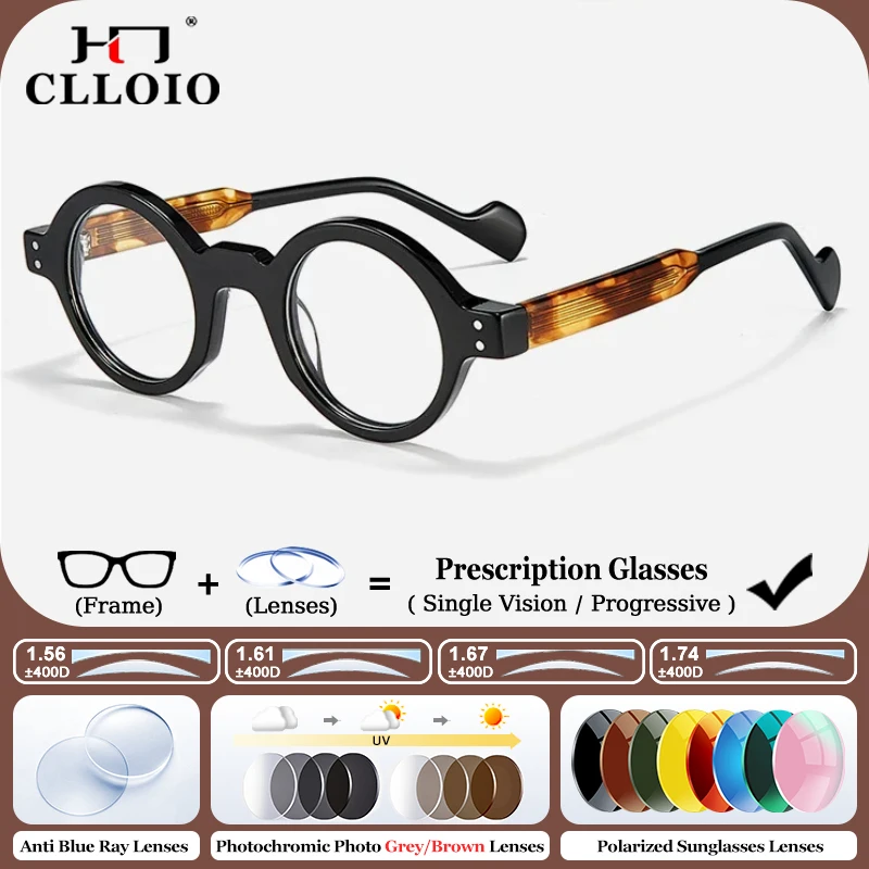 CLLOIO Fashion Round Progressive Prescription Glasses Unsiex Handmade Acetate Myopia Eyewear Retro Reading Optical Eyeglasses
CLLOIO Fashion Round Progressive Prescription Glasses Unsiex Handmade Acetate Myopia Eyewear Retro Reading Optical Eyeglasses