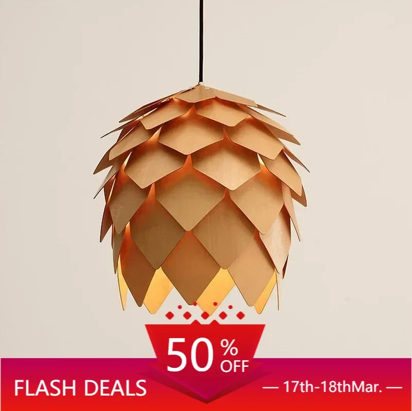 Modern Handmade DIY Wood Chandelier Pinecone Hanging Wood Artichoke Lamp Home Decorative Light Fixtures AC100-240V
Modern Handmade DIY Wood Chandelier Pinecone Hanging Wood Artichoke Lamp Home Decorative Light Fixtures AC100-240V