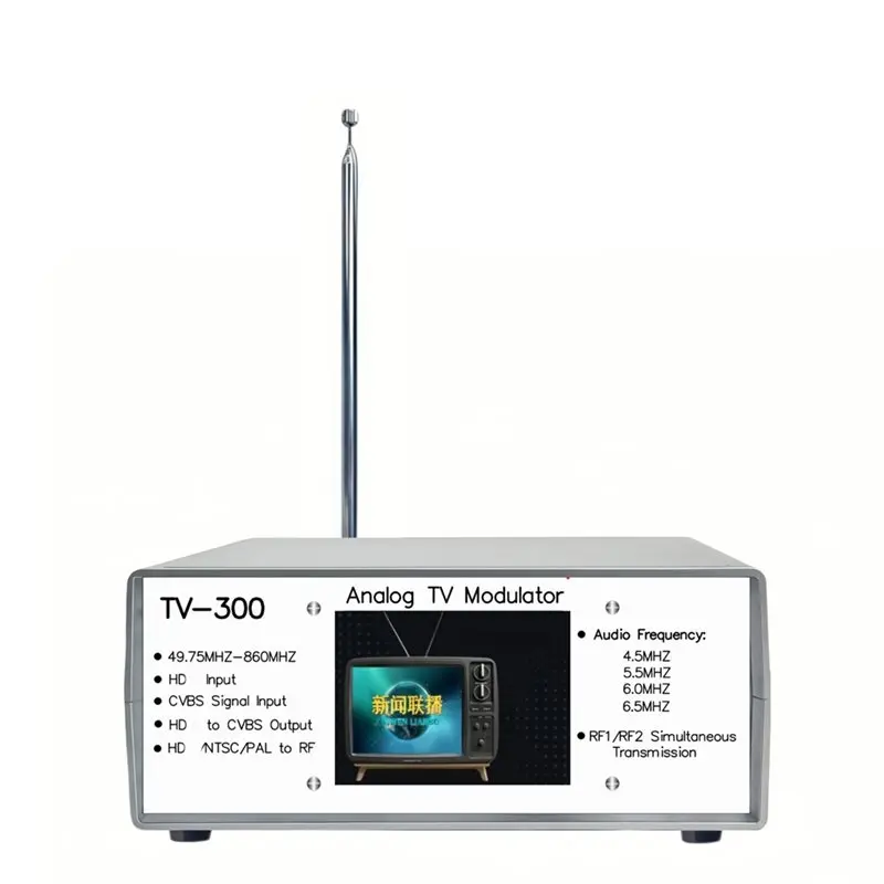 B63B-TV300 Analog TV Transmitter 2-Channel Analog TV Audio/Video Wireless Transmitter EU Plug
B63B-TV300 Analog TV Transmitter 2-Channel Analog TV Audio/Video Wireless Transmitter EU Plug