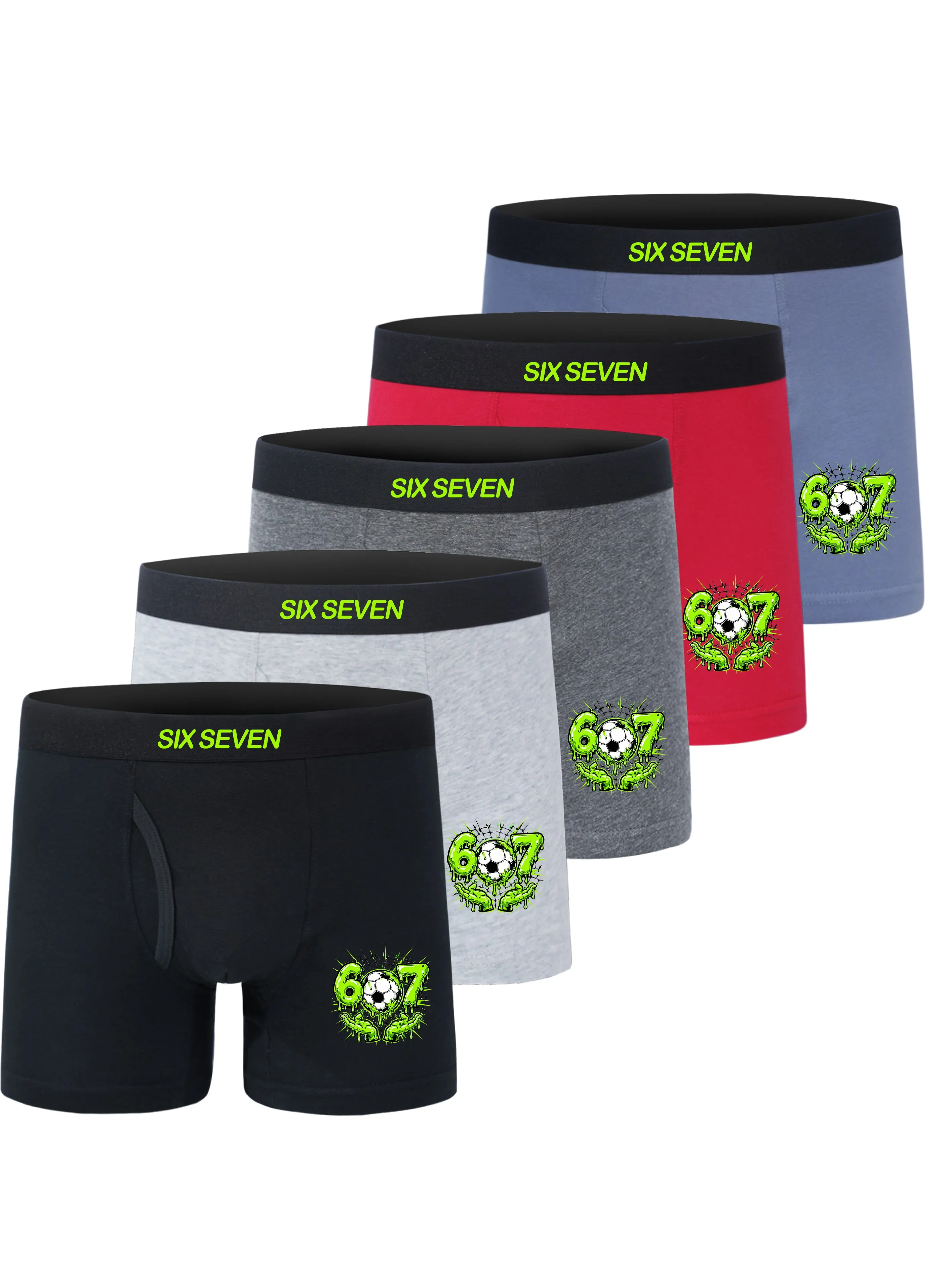 5-Pack Boys Cotton Boxer Briefs Neon Green Soccer Print Breathable Summer Underwear for Boys 5-15 Years
5-Pack Boys Cotton Boxer Briefs Neon Green Soccer Print Breathable Summer Underwear for Boys 5-15 Years