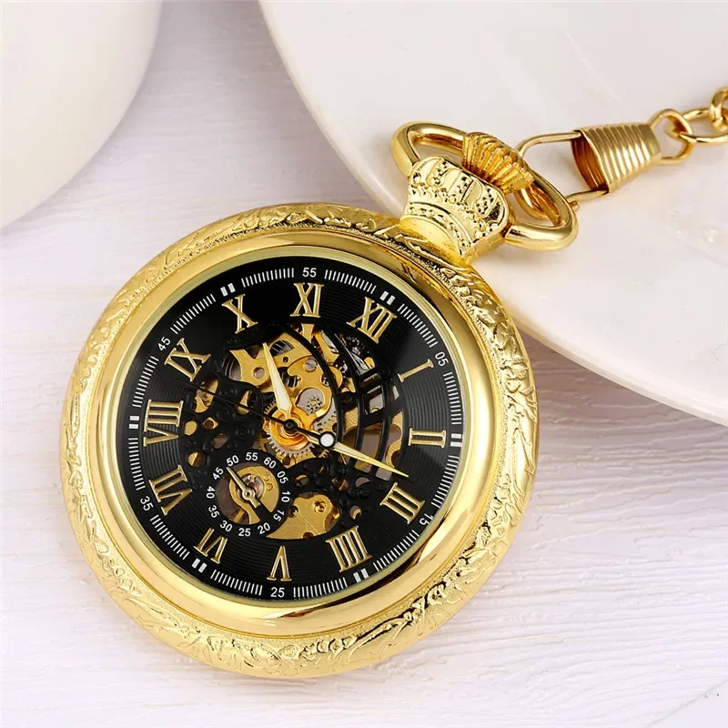 Luxury Yellow Gold Unisex Handwinding Mechanical Pocket Watch Roman Number Display Luminous Hands Pendant Chain Gift
Luxury Yellow Gold Unisex Handwinding Mechanical Pocket Watch Roman Number Display Luminous Hands Pendant Chain Gift