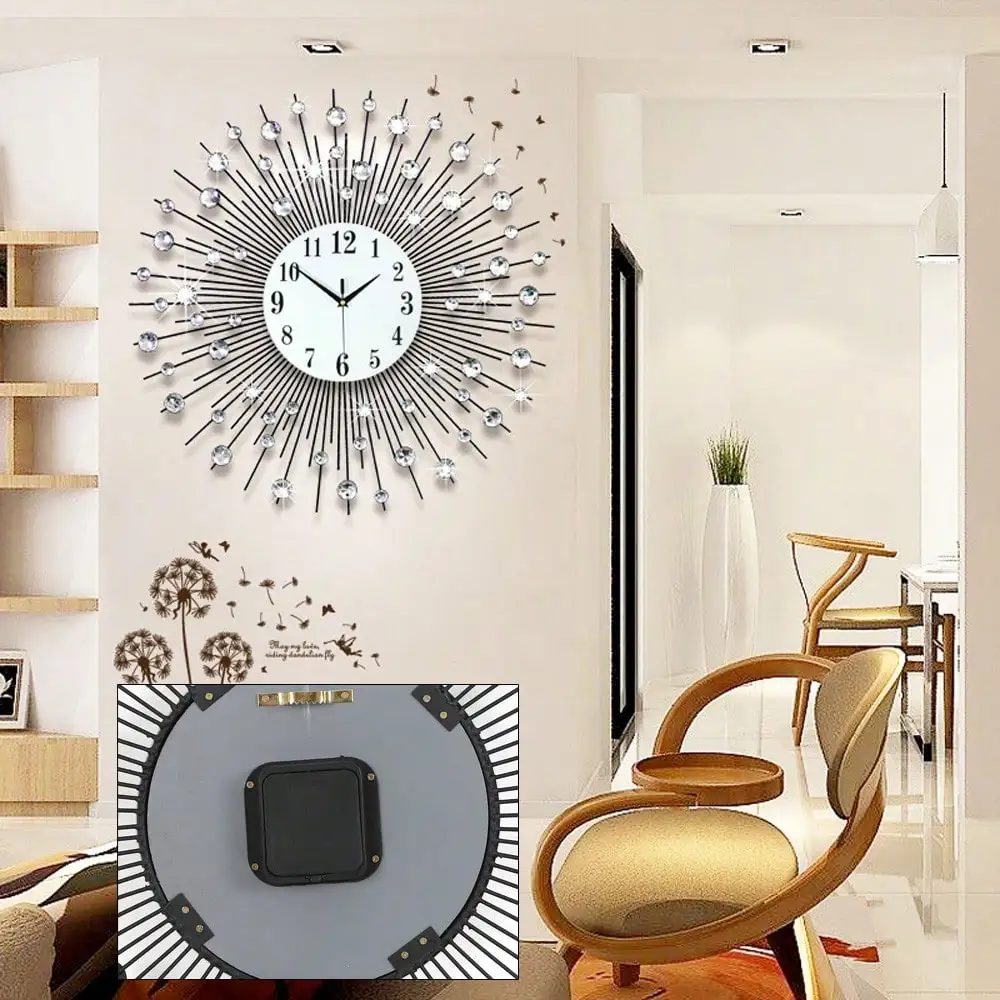 Sun Design Crushed Diamond Crystal Wall Clock 60x60cm Home Decor Large Modern
Sun Design Crushed Diamond Crystal Wall Clock 60x60cm Home Decor Large Modern