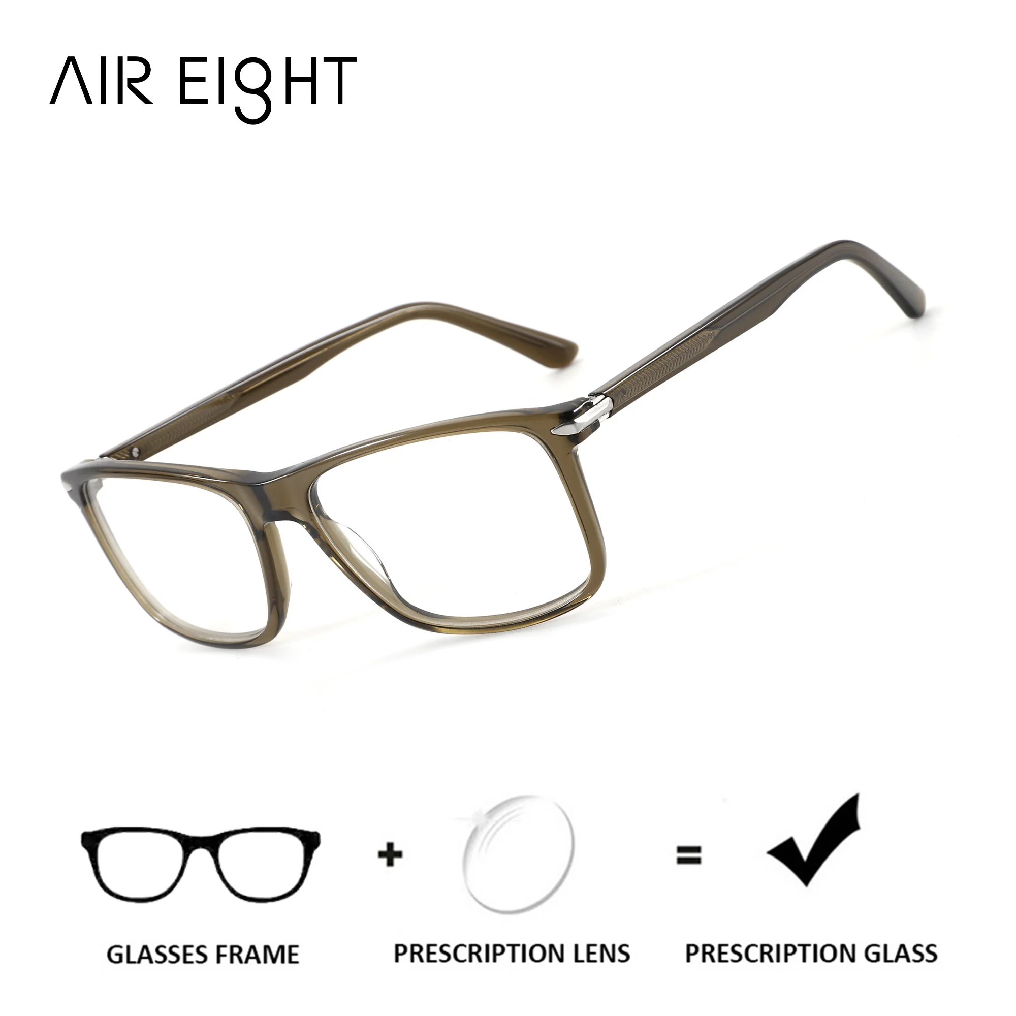 AIREIGHT Handmade Acetate Rectangle Prescription Glasses For Men Photochromic Lenses With Myopia Degree Optical Eyeglasses
AIREIGHT Handmade Acetate Rectangle Prescription Glasses For Men Photochromic Lenses With Myopia Degree Optical Eyeglasses