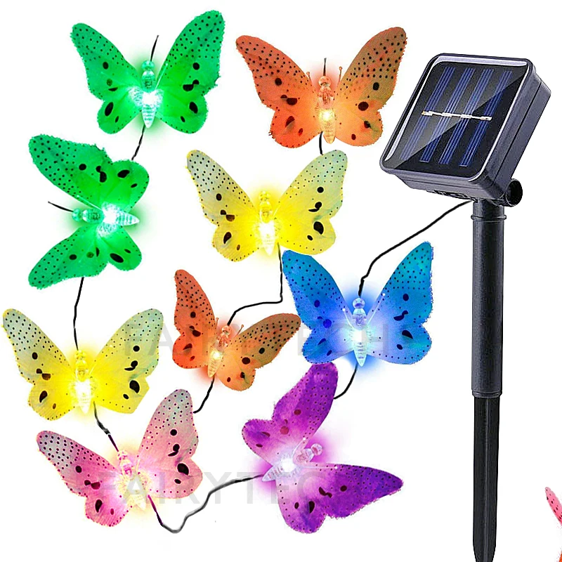 Garden Solar Lamp Butterfly String Lights Waterproof LED Garland Sun Power Outdoor Sunlight for Yard Fence Lawn Patio Decoration
Garden Solar Lamp Butterfly String Lights Waterproof LED Garland Sun Power Outdoor Sunlight for Yard Fence Lawn Patio Decoration