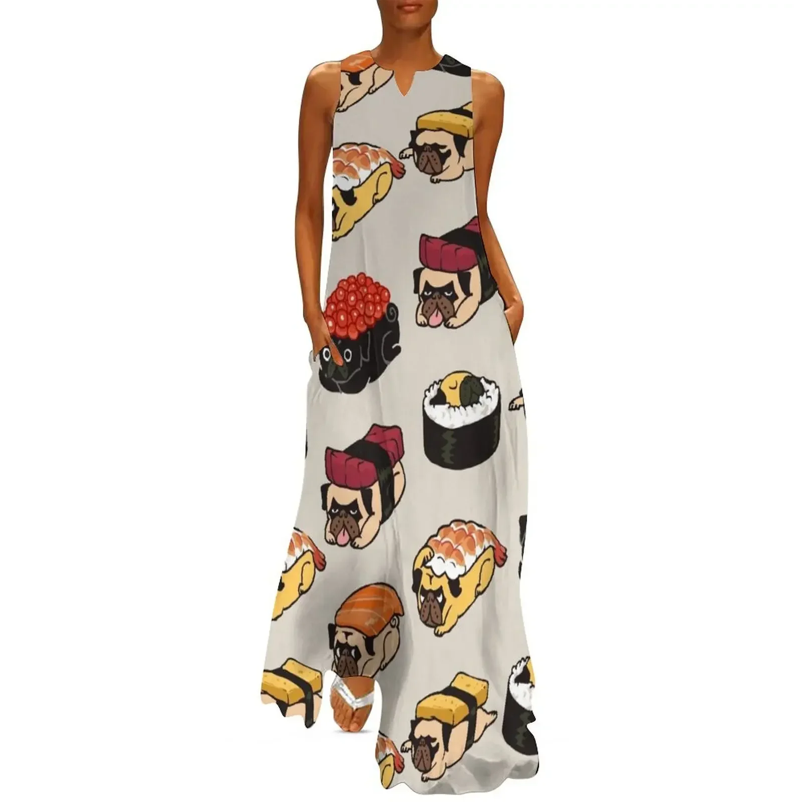 Sushi Pug Long Dress Female dress summer dress woman 2025 party women elegant luxury Women dresses summer
Sushi Pug Long Dress Female dress summer dress woman 2025 party women elegant luxury Women dresses summer