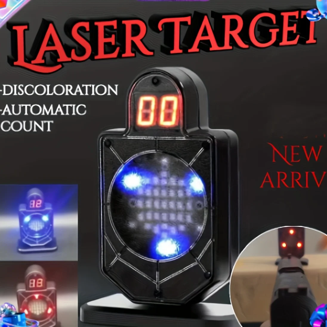Electronic Counting Laser Shooting Target Infrared Induction Sensitive Outdoor Training Game Toy 1F
Electronic Counting Laser Shooting Target Infrared Induction Sensitive Outdoor Training Game Toy 1F