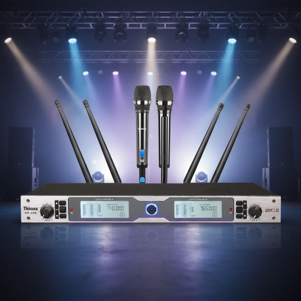 Thinuna UR-288 Professional True Diversity Dual-Channel Wireless Microphone System Full Aluminum Handheld For Live Performance
Thinuna UR-288 Professional True Diversity Dual-Channel Wireless Microphone System Full Aluminum Handheld For Live Performance