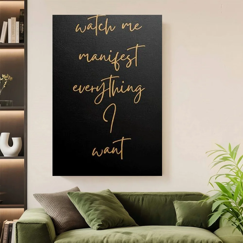 Framed Canvas Poste Print Wall Art 1pc Canvas Art Print - "Watch Me Manifest Everything I Want" Inspirational Quote, Black Backg
Framed Canvas Poste Print Wall Art 1pc Canvas Art Print - "Watch Me Manifest Everything I Want" Inspirational Quote, Black Backg