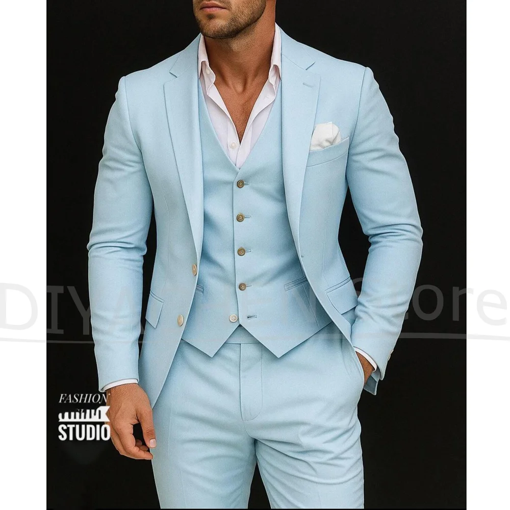 Chic Men's Suit Slim Blazer Vest and Pants Formal Business Casual Outfit Wedding Party Prom Tuxedo Male Suit 3 Piece Set
Chic Men's Suit Slim Blazer Vest and Pants Formal Business Casual Outfit Wedding Party Prom Tuxedo Male Suit 3 Piece Set