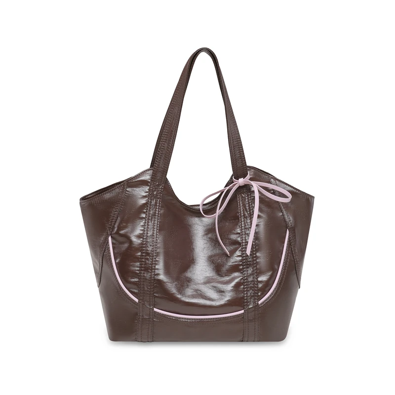 Solid Color Soft Pu Leather Bowknot Shoulder Bag Vintage Large Capacity Ladies Versatile Commuting Tote Bag Daily Use Female
Solid Color Soft Pu Leather Bowknot Shoulder Bag Vintage Large Capacity Ladies Versatile Commuting Tote Bag Daily Use Female