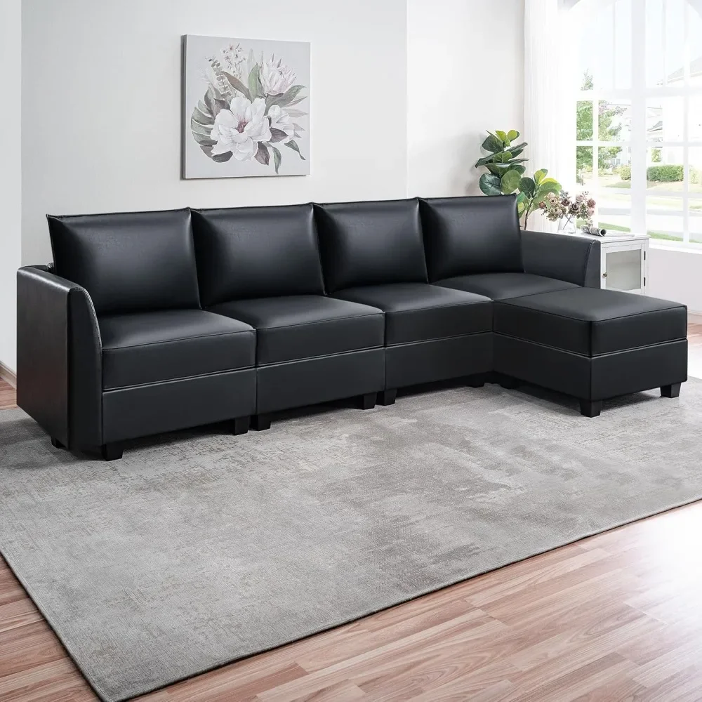 Модульный секционный диван-трансформер из кожи, с хранилищем
Модульный секционный диван-трансформер из кожи, с хранилищем