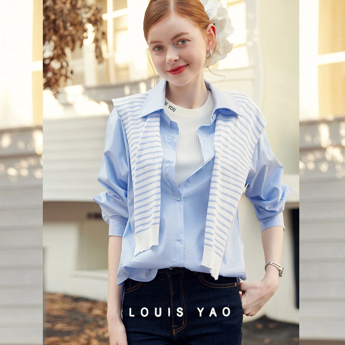 Women Shirt Detachable Shawl Shirt 2025 Autumn Gentle Simple Shoulder Down Long Sleeved Blouses Single Breasted Tops for Woman
Women Shirt Detachable Shawl Shirt 2025 Autumn Gentle Simple Shoulder Down Long Sleeved Blouses Single Breasted Tops for Woman