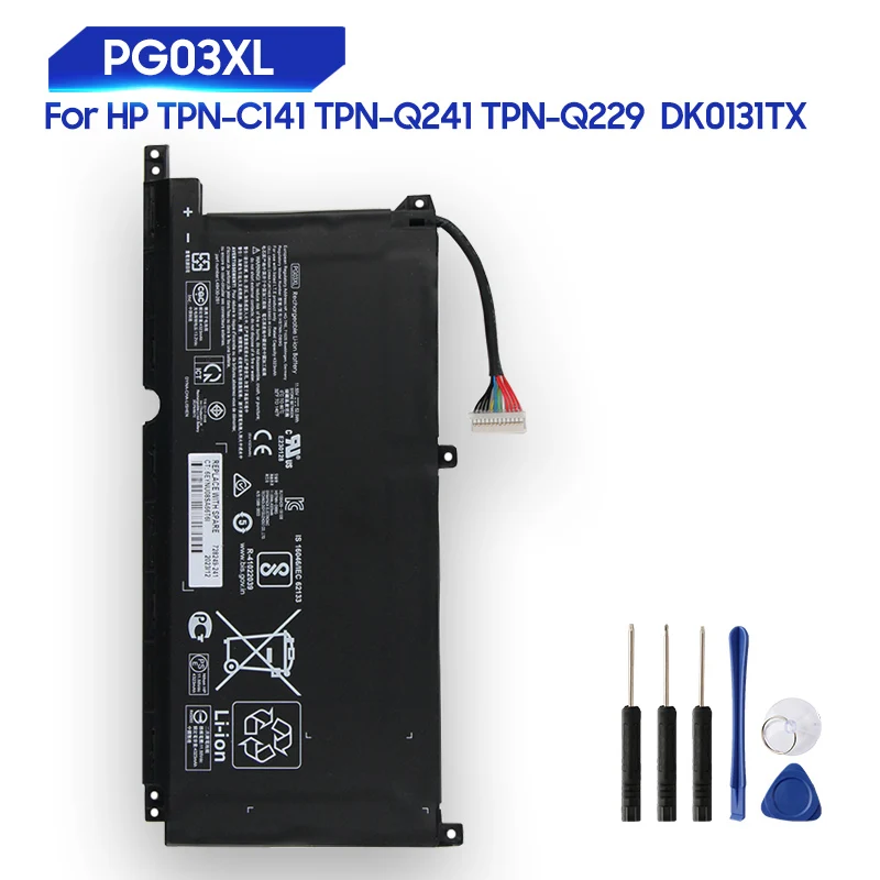 Replacement Battery For HP TPN-C141 TPN-Q229 Q241 DK0131TX Shadow Elf 5/6 15-DK PG03XL Rechargeable Battery 4323mAh
Replacement Battery For HP TPN-C141 TPN-Q229 Q241 DK0131TX Shadow Elf 5/6 15-DK PG03XL Rechargeable Battery 4323mAh