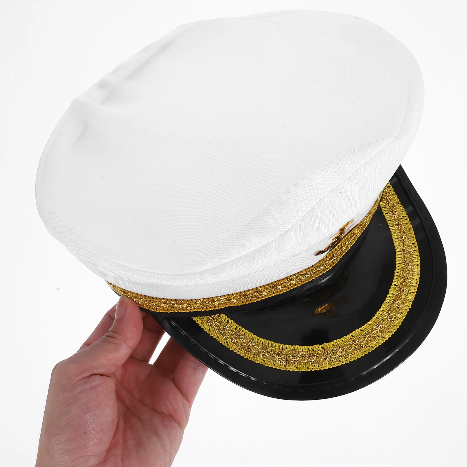 Custom White Sailor Hat Gold Band Adjustable Captain Hat for Men Women Boating Party Cosplay Costume Face Slimming Headwear
Custom White Sailor Hat Gold Band Adjustable Captain Hat for Men Women Boating Party Cosplay Costume Face Slimming Headwear