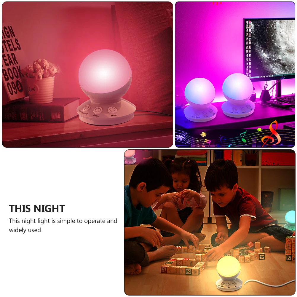 RGB Sphere Night Lamp Voice Controlled Lamps Baby Room Warm Sleep Festive Atmosphere Music Rhythm Change Simple
RGB Sphere Night Lamp Voice Controlled Lamps Baby Room Warm Sleep Festive Atmosphere Music Rhythm Change Simple