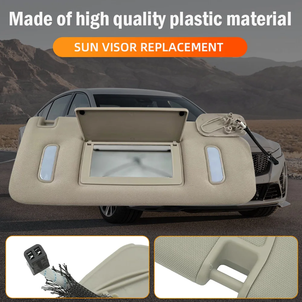 Car Front Sun Visor With Makeup Mirror Left Driver Side/Right Passenger Side For Cadillac Chevrolet GMC 22850306 22850310
Car Front Sun Visor With Makeup Mirror Left Driver Side/Right Passenger Side For Cadillac Chevrolet GMC 22850306 22850310