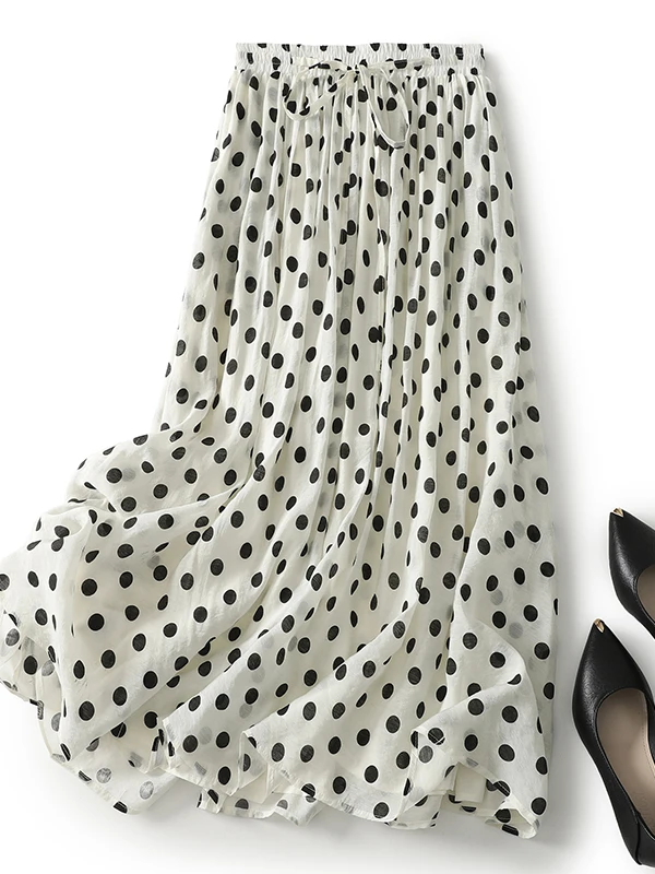 High Waist A-Line Midi Skirt Women's plus Size Polka Dot Slimming Elegant Versatile Long Skirt Commute Artistic Style Summer
High Waist A-Line Midi Skirt Women's plus Size Polka Dot Slimming Elegant Versatile Long Skirt Commute Artistic Style Summer