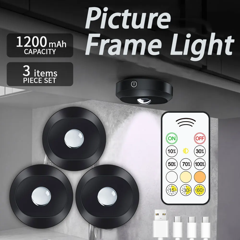 Rechargeable RGB Puck Light Remote Control 1200mAh Dimmable Touch Cabinet Lighting Picture Light Night Lamp for Wall Shelf Decor
Rechargeable RGB Puck Light Remote Control 1200mAh Dimmable Touch Cabinet Lighting Picture Light Night Lamp for Wall Shelf Decor