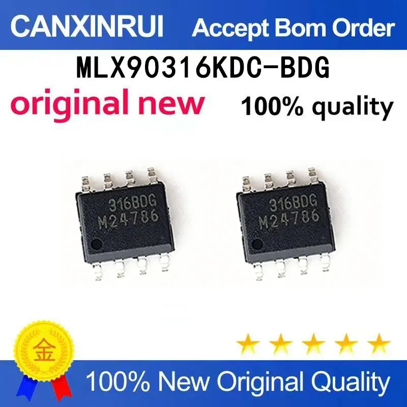 (5-100 pieces)New MLX90316KDC-BDG silk screened 316BDG SOP-8 sensor chip IC
(5-100 pieces)New MLX90316KDC-BDG silk screened 316BDG SOP-8 sensor chip IC