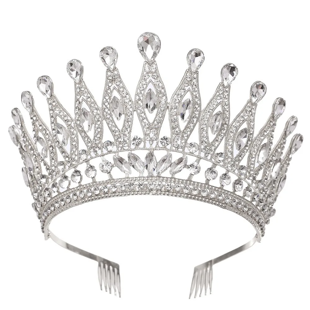 Luxury Baroque Queen Crystal Crowns With Comb Rhinestone Bride Headdress Tiaras Wedding Crown Headwear
Luxury Baroque Queen Crystal Crowns With Comb Rhinestone Bride Headdress Tiaras Wedding Crown Headwear