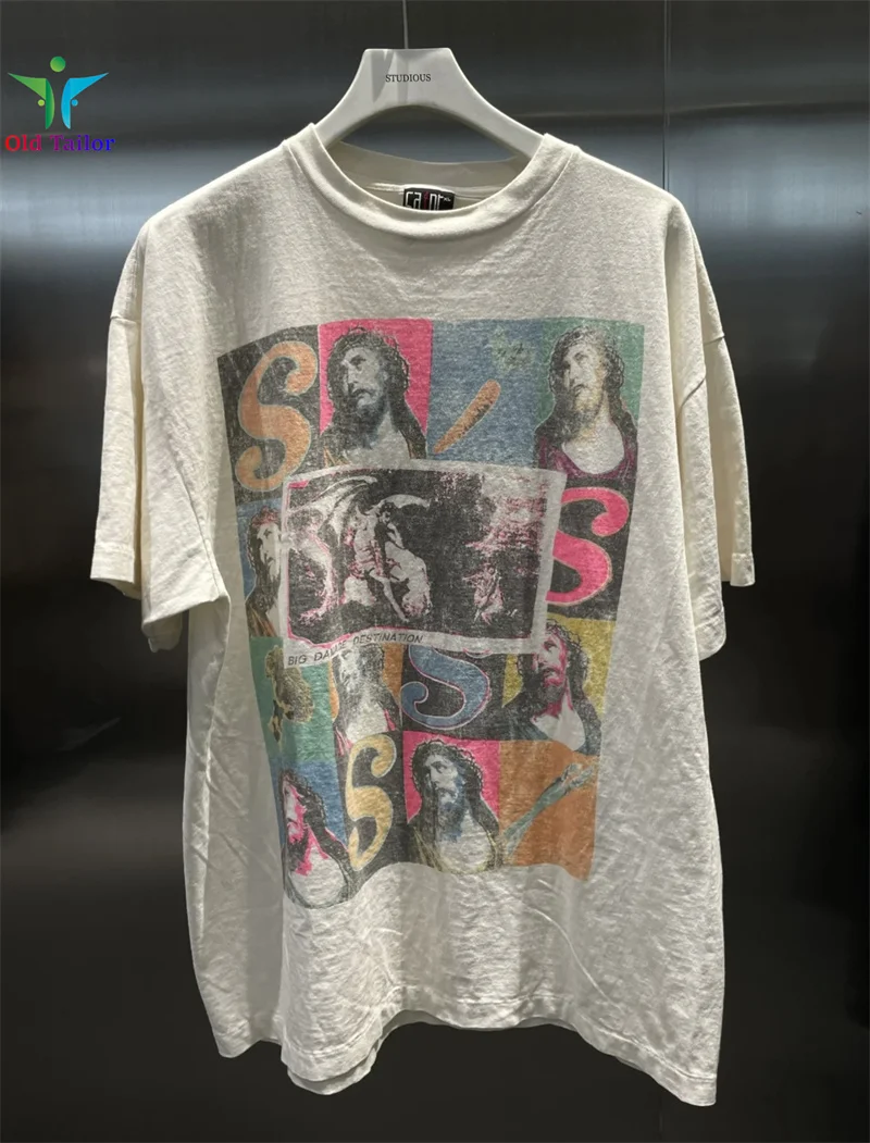 Модная трендовая Винтажная Футболка SAINT Fashion в стиле High Street, качественная одежда, летние мужские и женские повседневные футболки
Модная трендовая Винтажная Футболка SAINT Fashion в стиле High Street, качественная одежда, летние мужские и женские повседневные футболки
