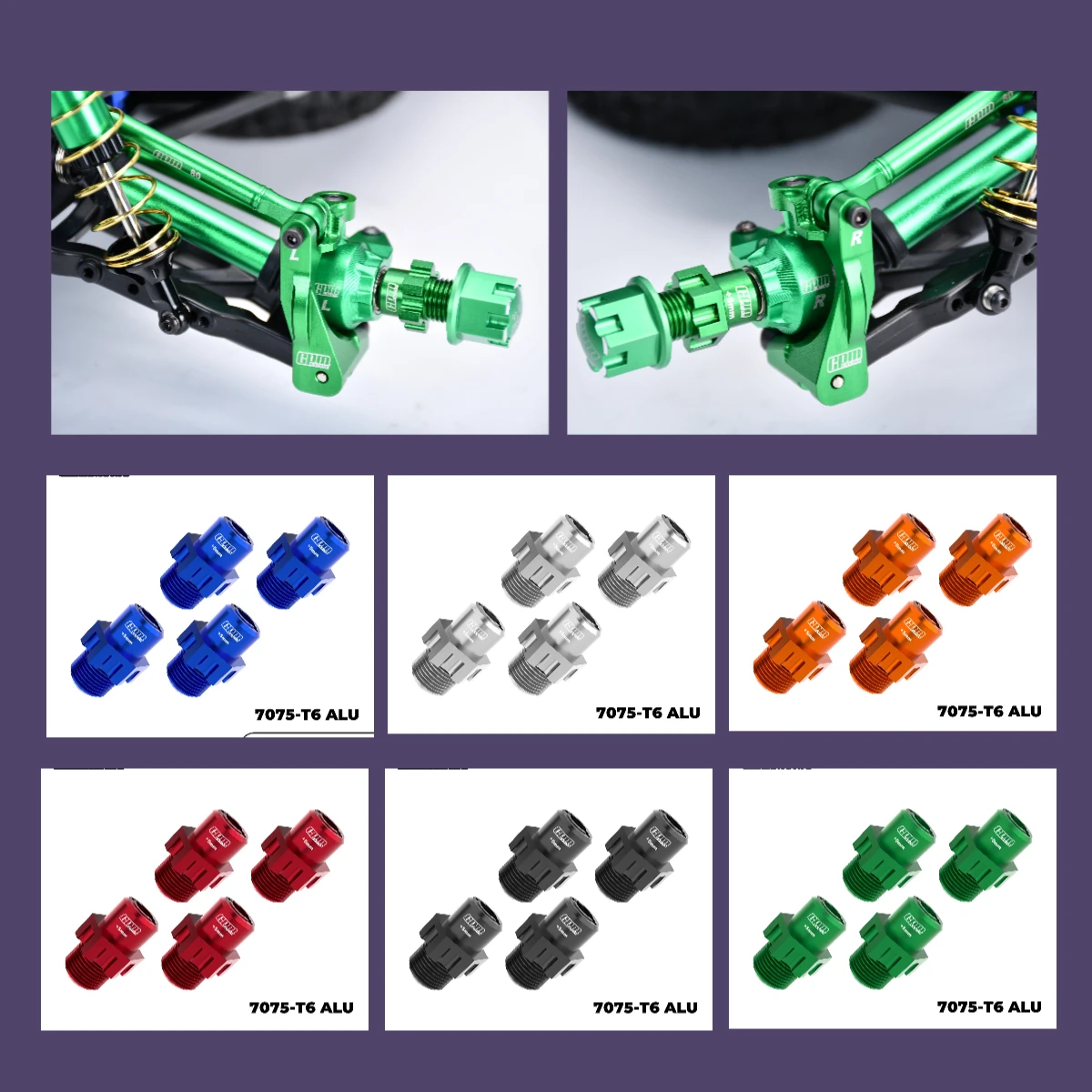 Ступицы колес GPM 7075 из сплава 17 мм, расширенные 5 мм для TRAXXAS 1/8 JATO 4X4 VXL 9086 
Ступицы колес GPM 7075 из сплава 17 мм, расширенные 5 мм для TRAXXAS 1/8 JATO 4X4 VXL 9086