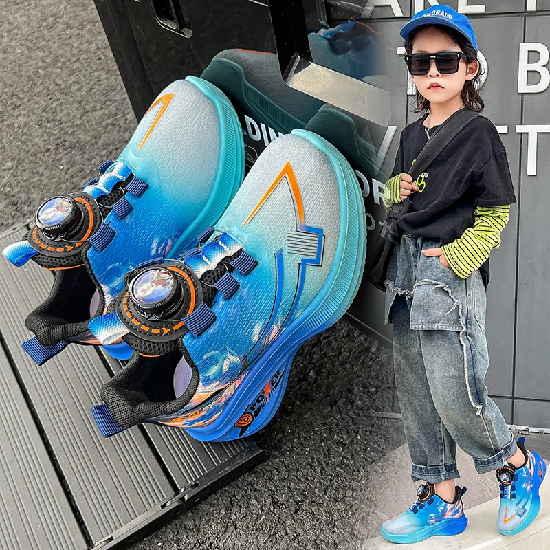 Children's Running Shoes Rotating Buckle Lightweight Outdoor Sports Walking Shoes Breathable Non-Slip Casual Sneakers for Kids
Children's Running Shoes Rotating Buckle Lightweight Outdoor Sports Walking Shoes Breathable Non-Slip Casual Sneakers for Kids