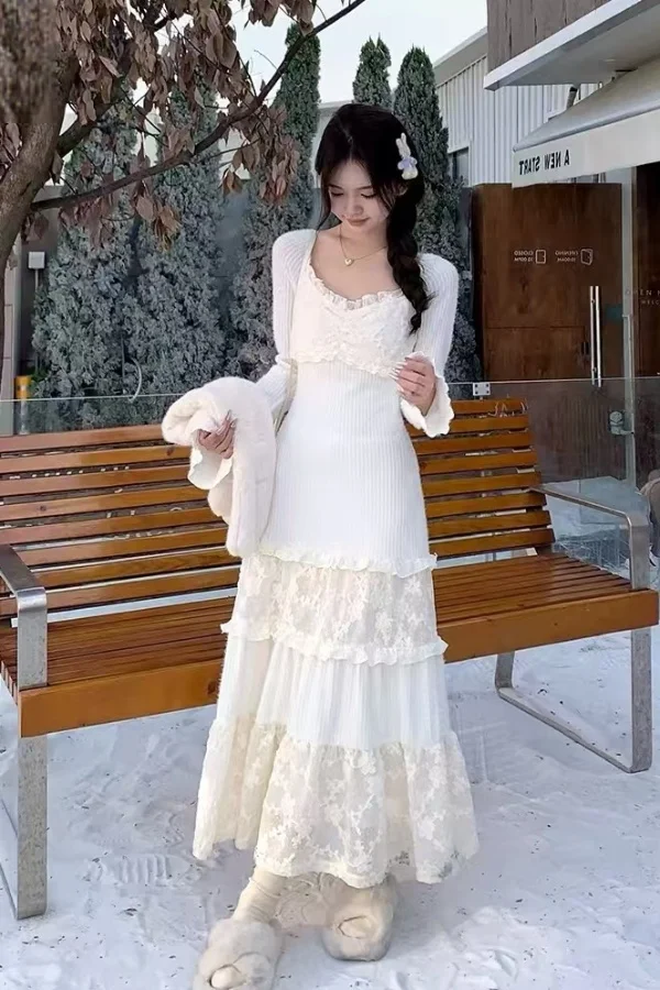 Женское повседневное вязаное кружевное платье с v-образным вырезом и длинными рукавами, осень-зима 2026, модные универсальные утягивающие юбки для торта TS730
Женское повседневное вязаное кружевное платье с v-образным вырезом и длинными рукавами, осень-зима 2026, модные универсальные утягивающие юбки для торта TS730