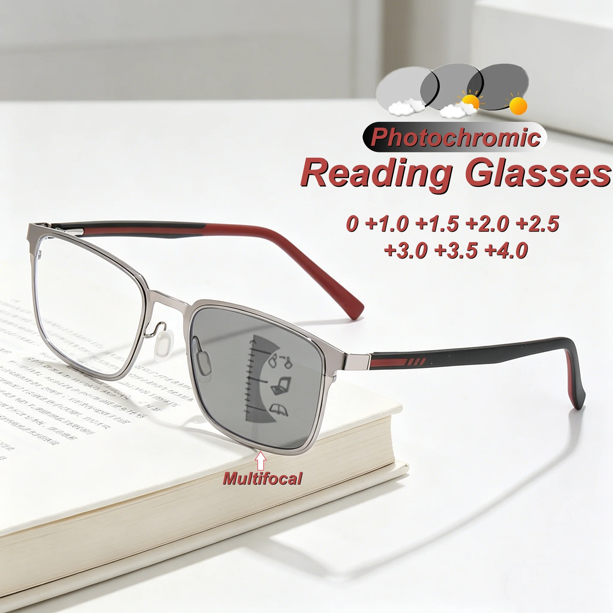 New Fashionable Square Frame Multifocal Photochromic Women's Reading Glasses Retro Neutral Spring Leg Anti Blue Light Glasses
New Fashionable Square Frame Multifocal Photochromic Women's Reading Glasses Retro Neutral Spring Leg Anti Blue Light Glasses
