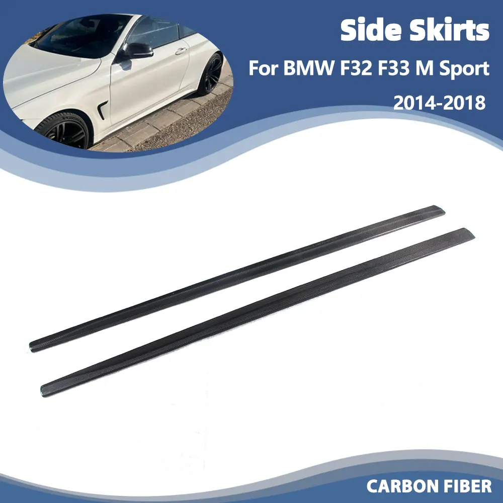 2PCS Side Skirts Extension Aprons Lip For BMW 4 Series F32 F33 M Sport 2-Door 2014-2018 Carbon Fiber / ABS Black Side Skirts
2PCS Side Skirts Extension Aprons Lip For BMW 4 Series F32 F33 M Sport 2-Door 2014-2018 Carbon Fiber / ABS Black Side Skirts
