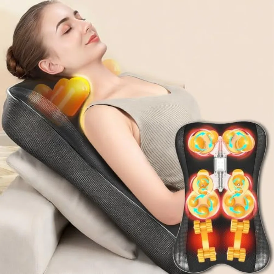 Back Massager with Heat Shiatsu for Neck Shoulder Back Pain Relief 3D Deep Kneading Cushion Massage in Black Ideal for Office a
Back Massager with Heat Shiatsu for Neck Shoulder Back Pain Relief 3D Deep Kneading Cushion Massage in Black Ideal for Office a