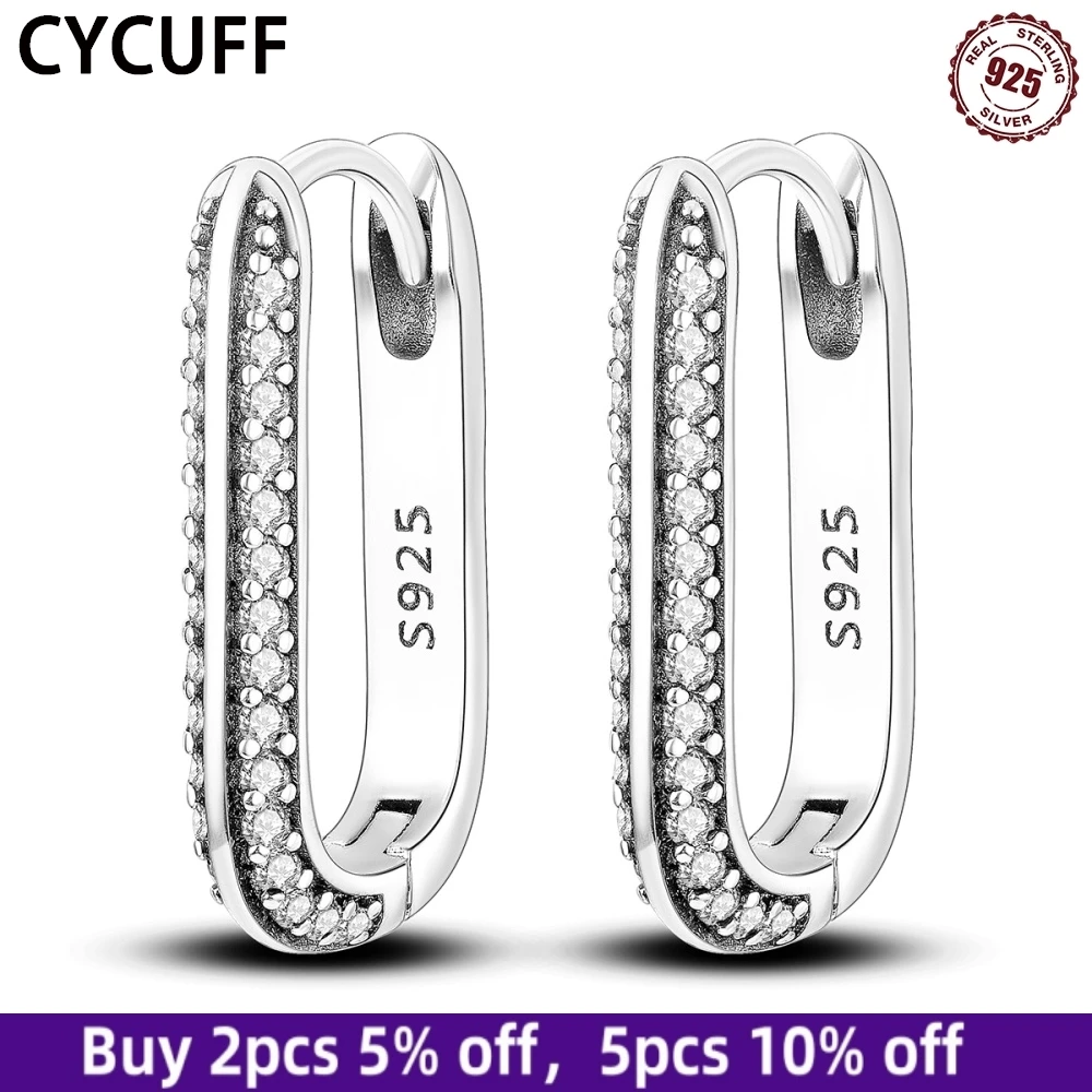 CYCUFF 2025 New 925 Sterling Silver Inlaid Zircon U-shaped Earrings Geometric Minimalist Birthday Party Jewelry Woman Earrings
CYCUFF 2025 New 925 Sterling Silver Inlaid Zircon U-shaped Earrings Geometric Minimalist Birthday Party Jewelry Woman Earrings