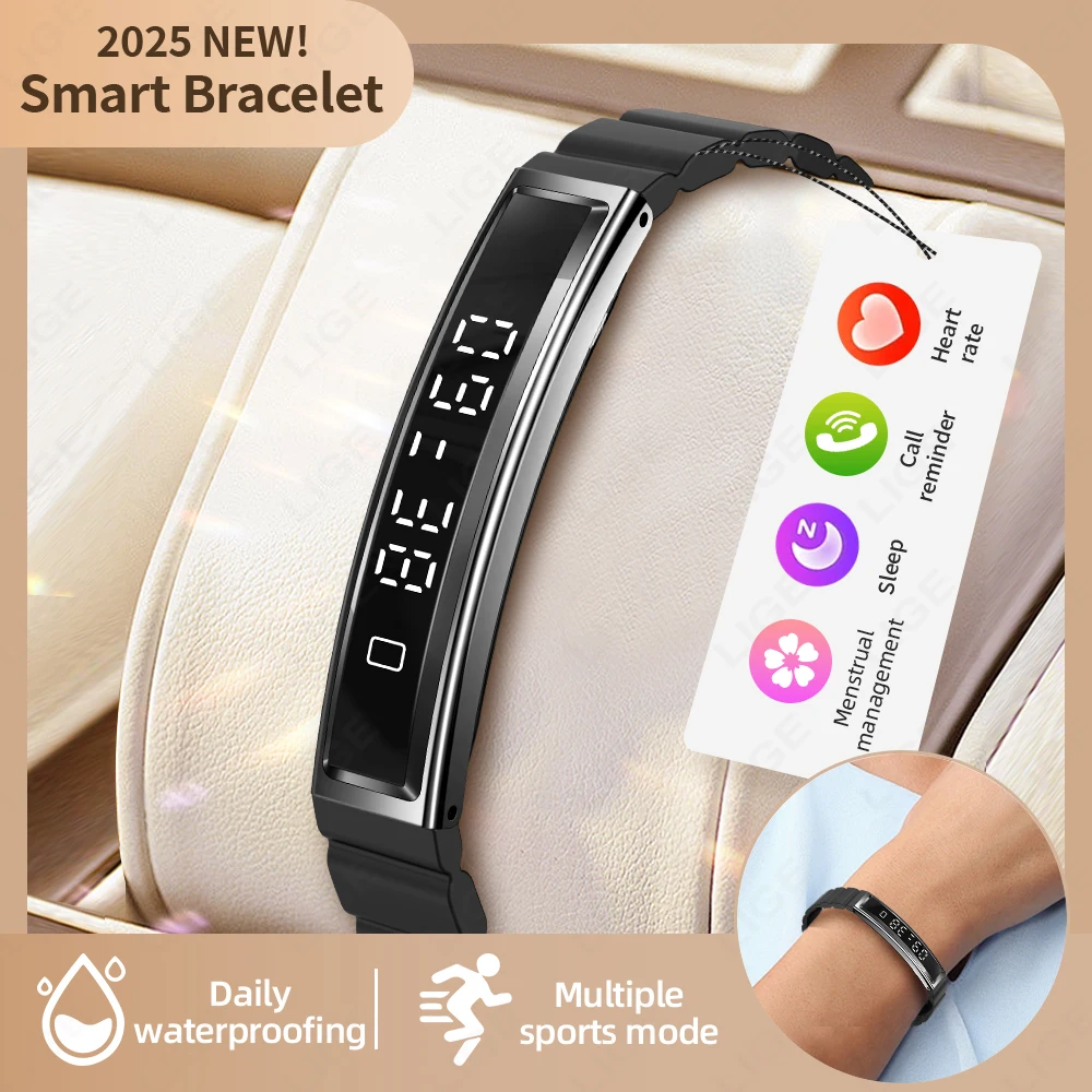 LIGE Call Reminder Smart Bracelet Fitness Sleep Tracker Heart Rate Stress HRV Health Monitor Step Counting Sport Smartwatch Band
LIGE Call Reminder Smart Bracelet Fitness Sleep Tracker Heart Rate Stress HRV Health Monitor Step Counting Sport Smartwatch Band