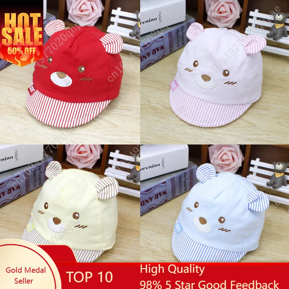 Citgeett Милые шапочки с медвежонком для новорожденных, бейсболки для малышей, девочек и мальчиков, летние шляпки от солнца с ушками, милые летние головные уборы
Citgeett Милые шапочки с медвежонком для новорожденных, бейсболки для малышей, девочек и мальчиков, летние шляпки от солнца с ушками, милые летние головные уборы