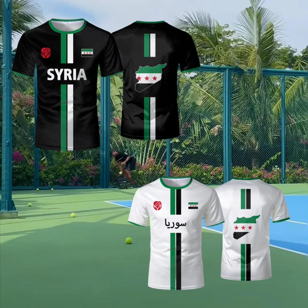 New Syria Football Jersey Men's Sports T-shirts Syrian Flag Street Oversized Tops Unisex Casual Graphic Motorcycle T-shirts
New Syria Football Jersey Men's Sports T-shirts Syrian Flag Street Oversized Tops Unisex Casual Graphic Motorcycle T-shirts