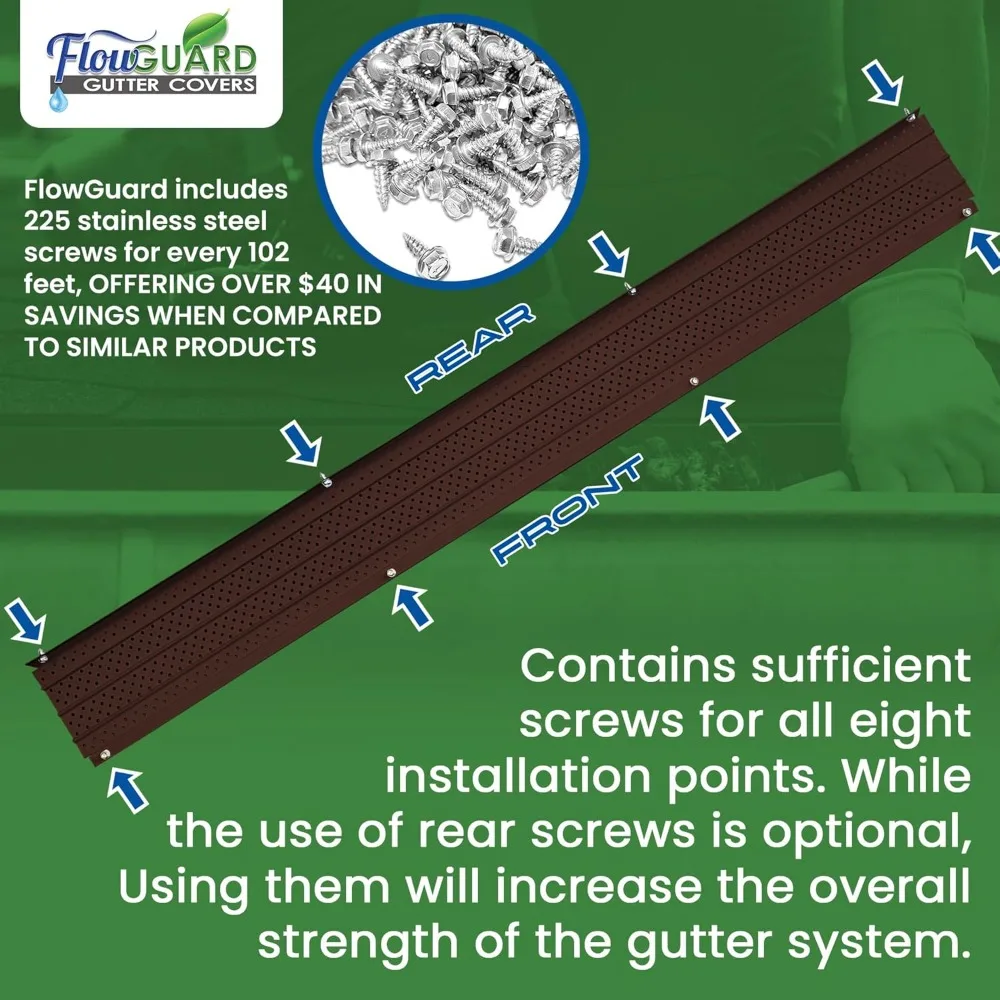 Профессиональная 6-дюймовая система крышки желоба своими руками — коричневые алюминиевые защитные ограждения, 102 фута, простая установка
Профессиональная 6-дюймовая система крышки желоба своими руками — коричневые алюминиевые защитные ограждения, 102 фута, простая установка