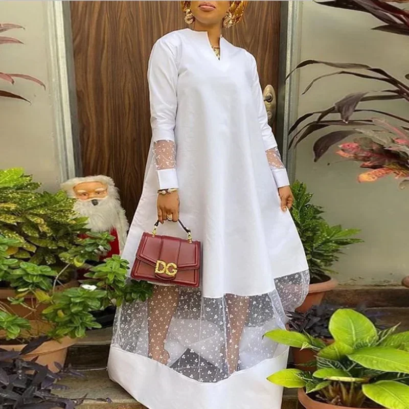 White African Dresses For Women New Fashion 2025 Autumn Winter Dashiki Africa Style Print Rich Bazin Dashiki Maxi Long Dress
White African Dresses For Women New Fashion 2025 Autumn Winter Dashiki Africa Style Print Rich Bazin Dashiki Maxi Long Dress