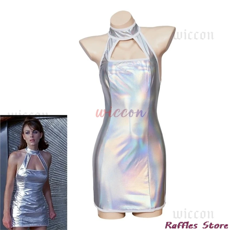 Austin Powers Vanessa Cosplay Costume Suspender Dress Vanessa Sexy Strappy Halter Silver Stretch Mini Dress Hallowen Costumes
Austin Powers Vanessa Cosplay Costume Suspender Dress Vanessa Sexy Strappy Halter Silver Stretch Mini Dress Hallowen Costumes