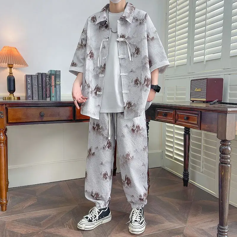 Shirts Pants Suits for Men Print Man Trousers Sets Graphic Nylon Polyester Outfits Baggy New in Matching Regular Fit Essential
Shirts Pants Suits for Men Print Man Trousers Sets Graphic Nylon Polyester Outfits Baggy New in Matching Regular Fit Essential