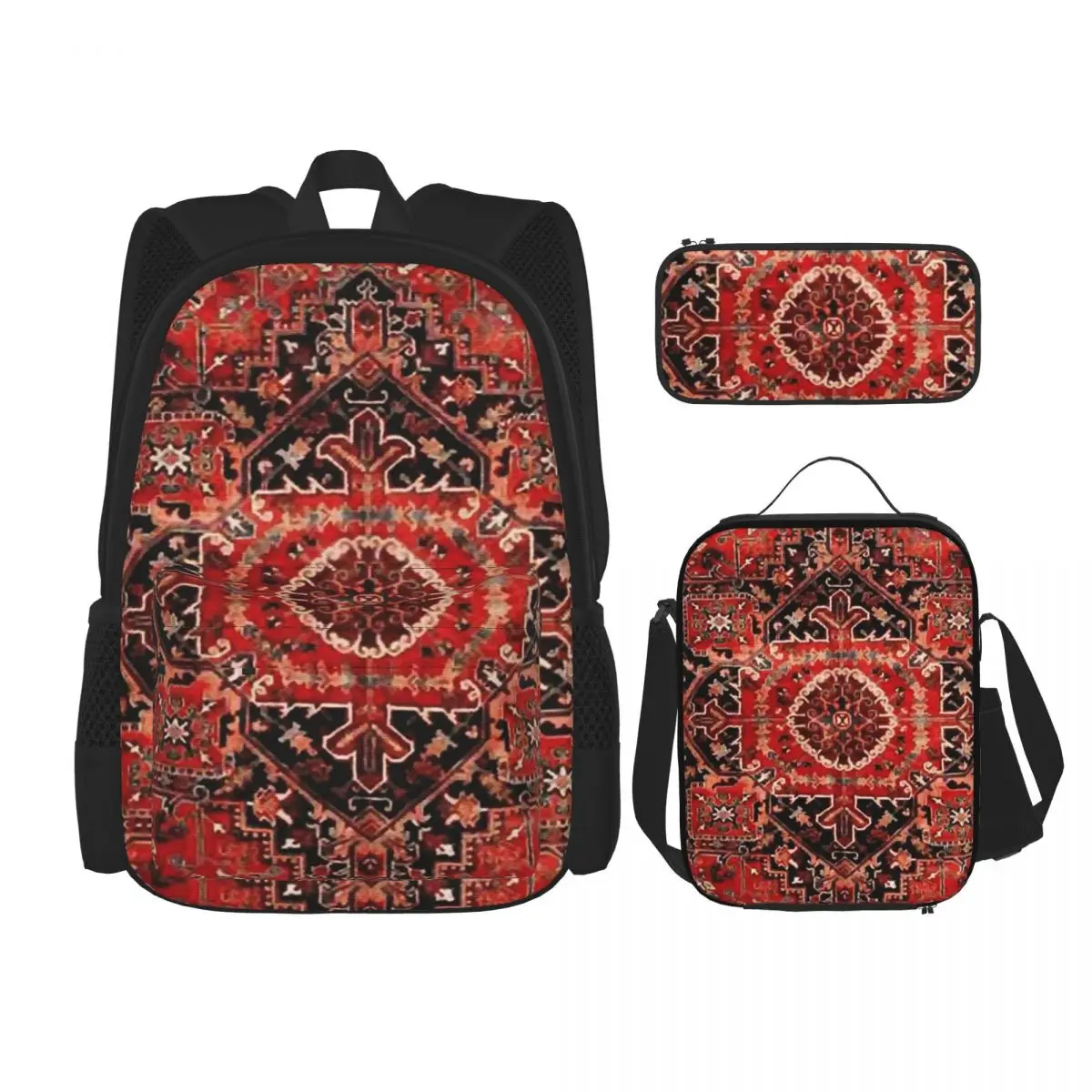 Heriz Antique Vintage Boho Persian Backpacks Students Bookbag School Bags Rucksack Lunch Bag Pen Bag Three-Piece Set
Heriz Antique Vintage Boho Persian Backpacks Students Bookbag School Bags Rucksack Lunch Bag Pen Bag Three-Piece Set