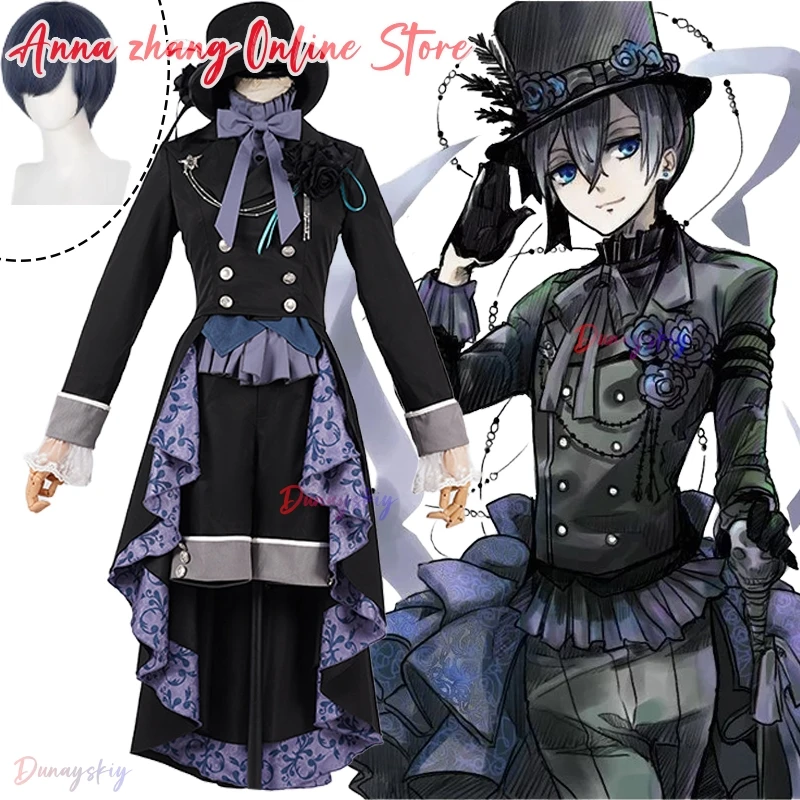 Black Butler Ciel Phantomhive Cosplay Costume Medieval Vintage Lace Long Top Shorts Uniform Anime Outfits Wig Prop Role-playSuit
Black Butler Ciel Phantomhive Cosplay Costume Medieval Vintage Lace Long Top Shorts Uniform Anime Outfits Wig Prop Role-playSuit