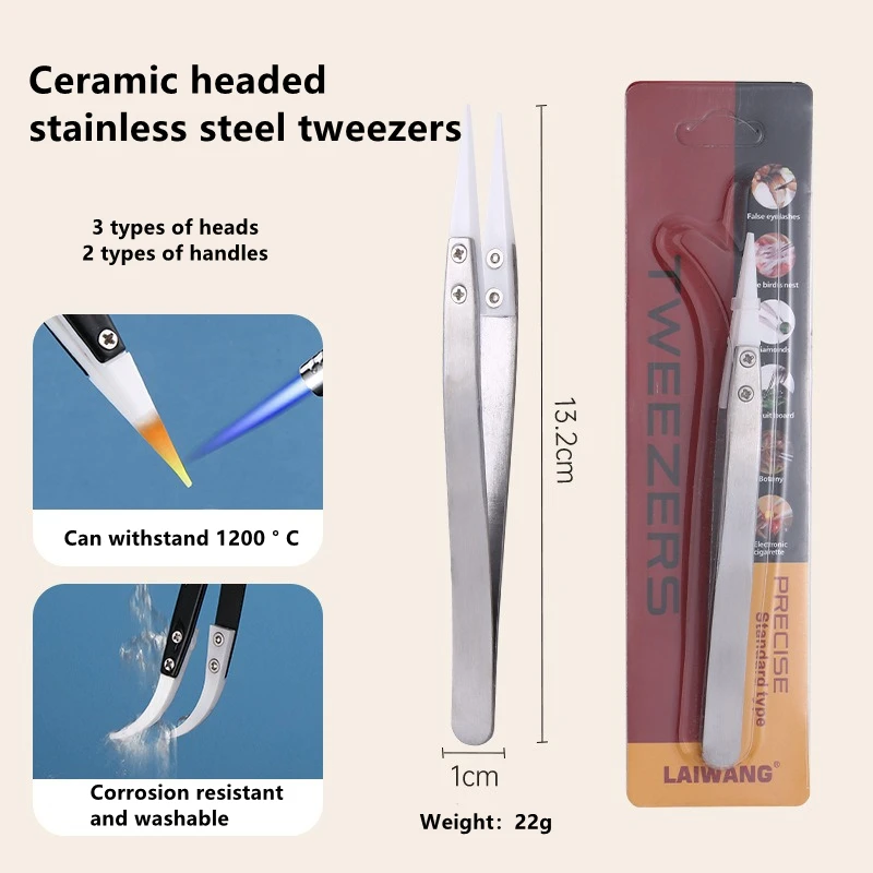 1200° Ceramic Tipped Stainless Steel Tweezers Tips Heat Pointed Resistant Tweezer Electronic Soldering Tweezers Fine Pointed Tip
1200° Ceramic Tipped Stainless Steel Tweezers Tips Heat Pointed Resistant Tweezer Electronic Soldering Tweezers Fine Pointed Tip