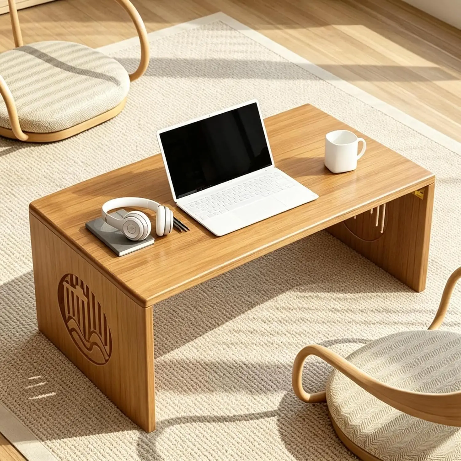 Folding Bamboo Coffee Table, Low Floor Desk for Laptop, Kids Study, Tea, Meditation - No Assembly, 31.5 Inch
Folding Bamboo Coffee Table, Low Floor Desk for Laptop, Kids Study, Tea, Meditation - No Assembly, 31.5 Inch
